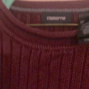 Men’s long sleeve maroon cotton sweater full size large